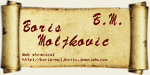 Boris Moljković vizit kartica